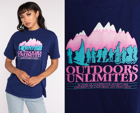 San Francisco Shirt Outdoors Unlimited Shirt UCSF Purple University of California Tshirt Graphic Tee 90s Vintage 80s Small Medium