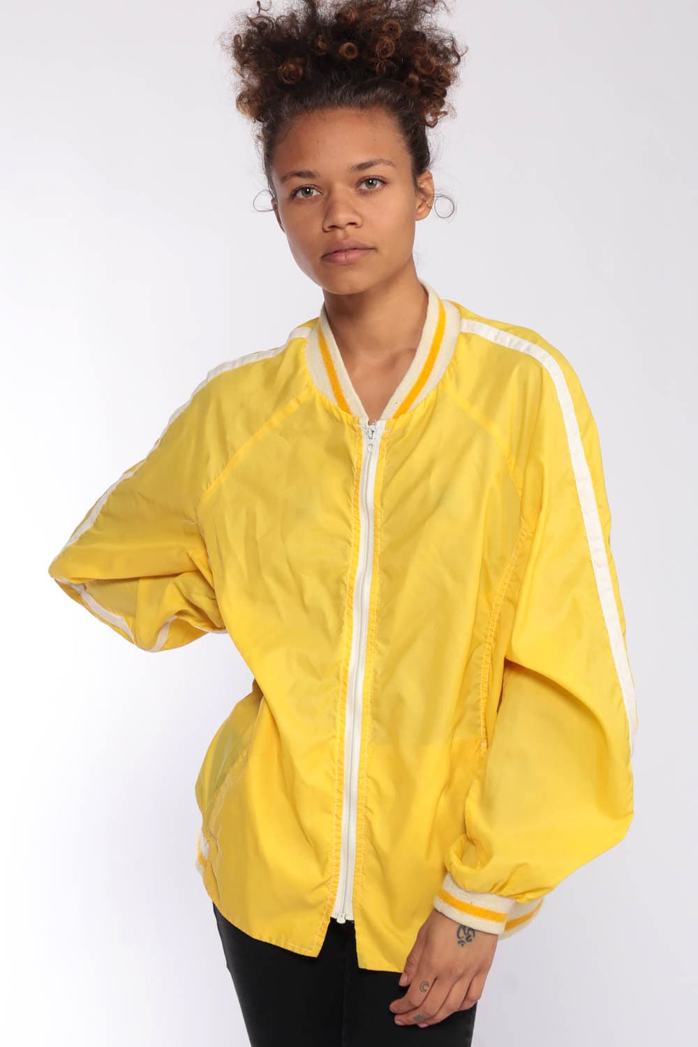 yellow womens windbreaker