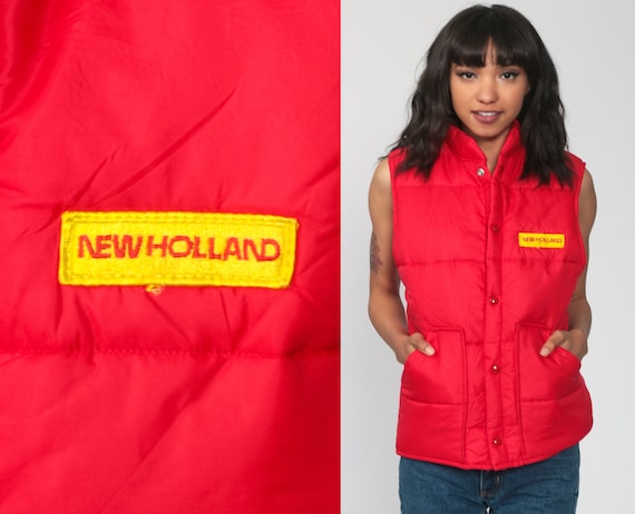 Red Winter Vest -- New Holland Sleeveless Jacket … - image 1