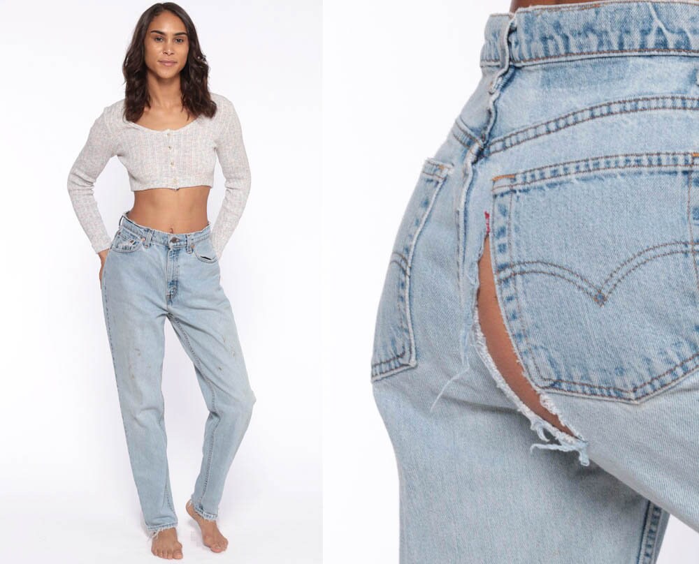 ripped levi mom jeans