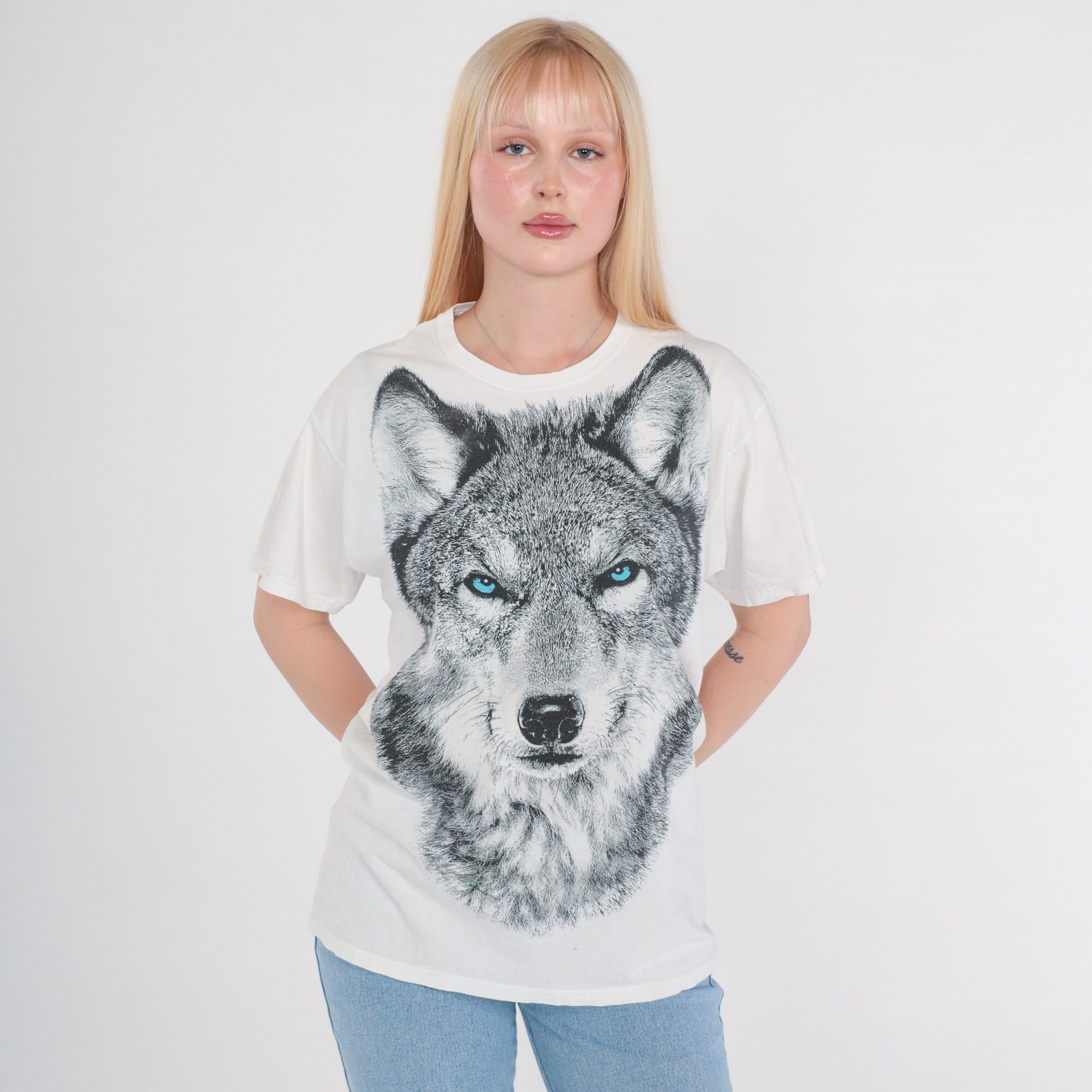 Wolf T-Shirt Y2K Wild Animal Tshirt Wildlife Nature Timberwolf Wolves ...