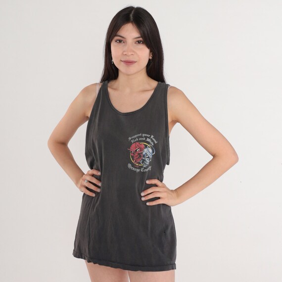 Hells Angels Shirt 90s Orange County Biker Tank Top Support Your 