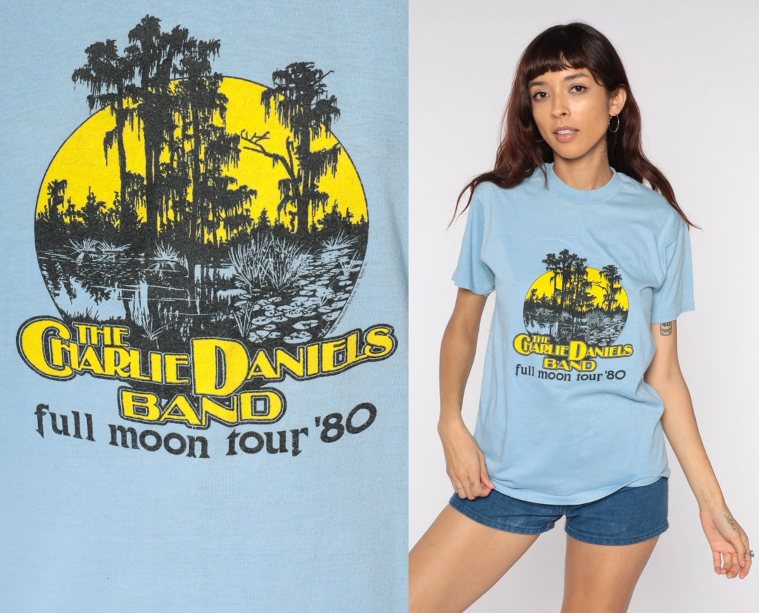 Charlie Daniels Band Shirt 1980 Full Moon Tour Shirt Band Charlie Daniels Band Shirt 1980 Full Moon Tour Shirt Band
