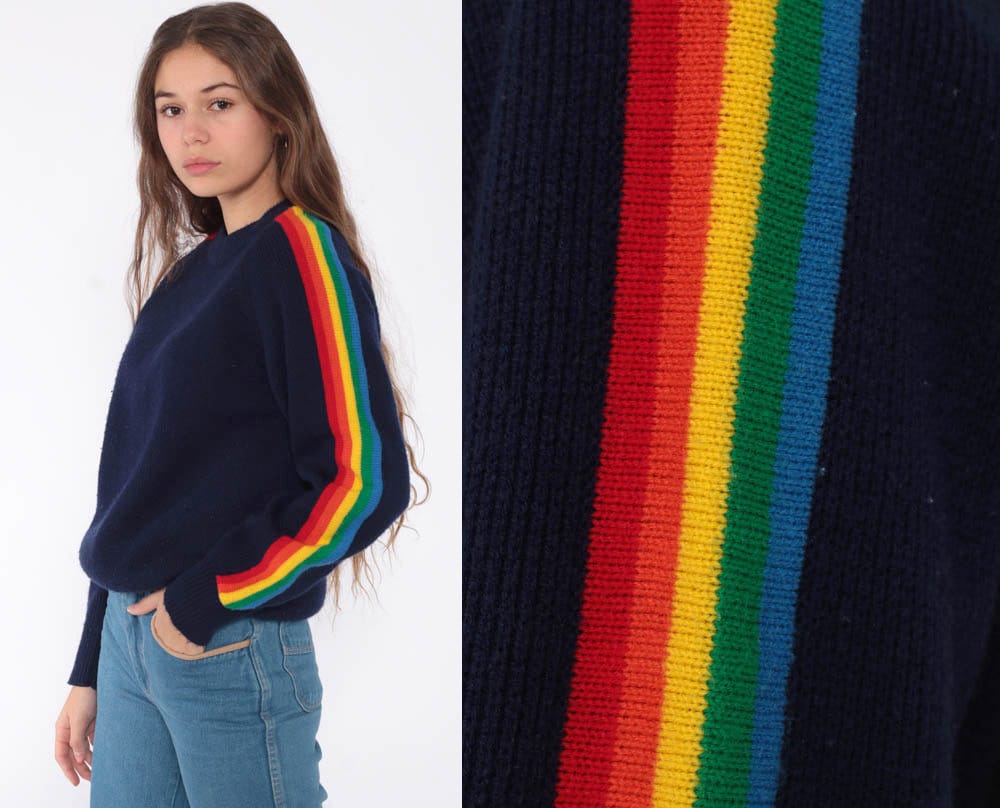 80s rainbow sweater
