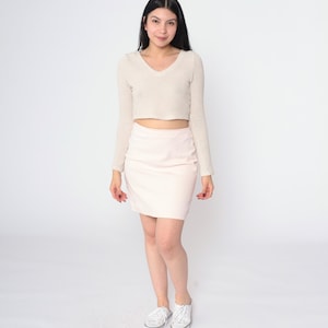 90s Baby Pink Jean Skirt 80s Pastel Bodycon Denim Mini Skirt Pencil Skirt 1990s High Waisted Wiggle Vintage Medium 29 7/8