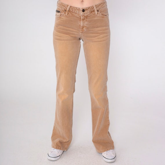 Lei Flared Jeans Y2K Jeans Light Brown Mid Rise J… - image 8