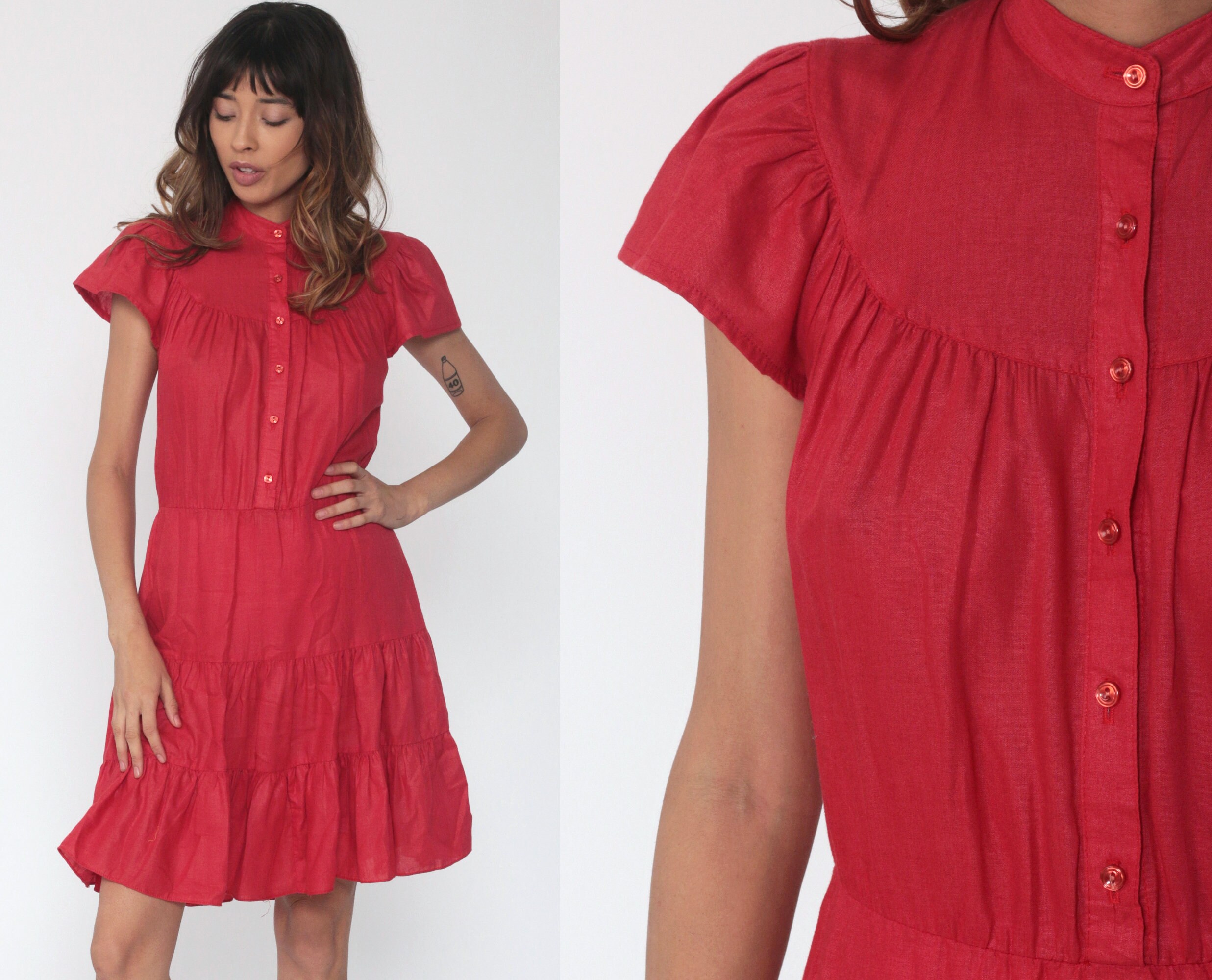 boho button up dress