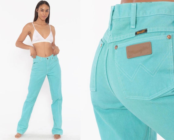 turquoise wrangler jeans