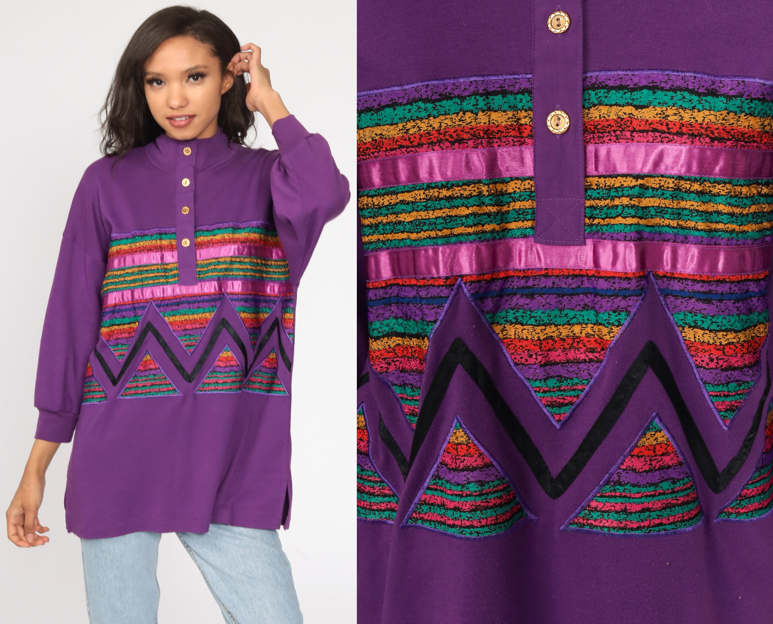 rainbow button up