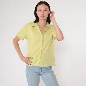 lime green button up dress shirt Men's Lime Green Long Sleeve Dress Shirt 15.5 32/33 / Dark Lime Green