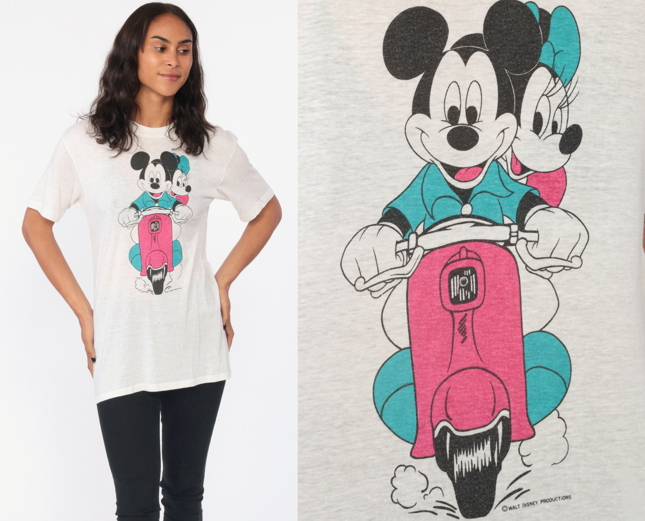mickey mouse and minnie mouse shirt