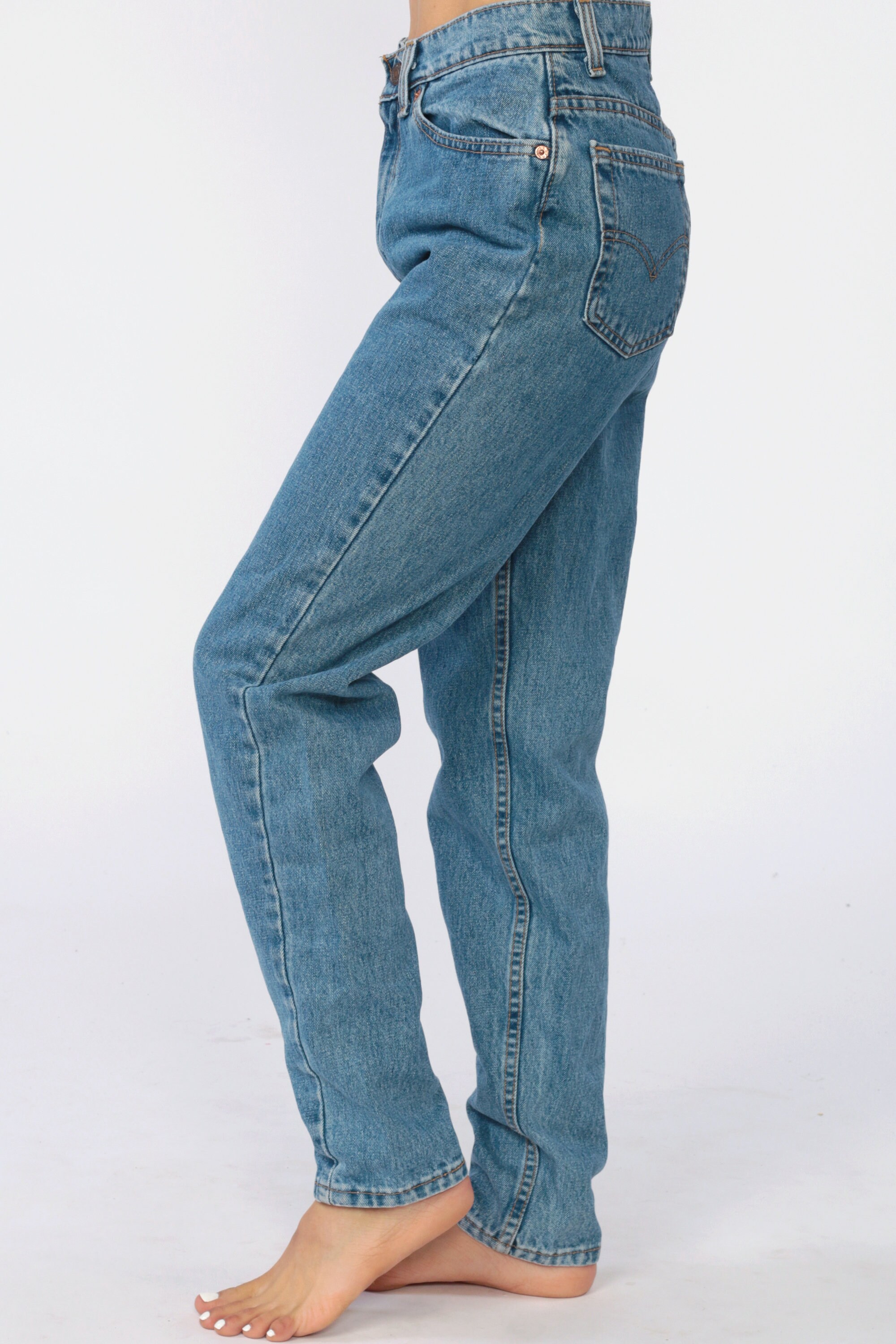 512 Levis Jeans HIGH WAISTED Levi Mom Jeans 80s Jeans Denim Pants Tapered Slim 1990s Vintage