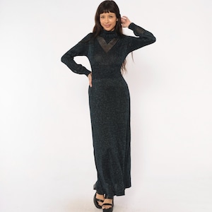 Metallic Knit Maxi Dress