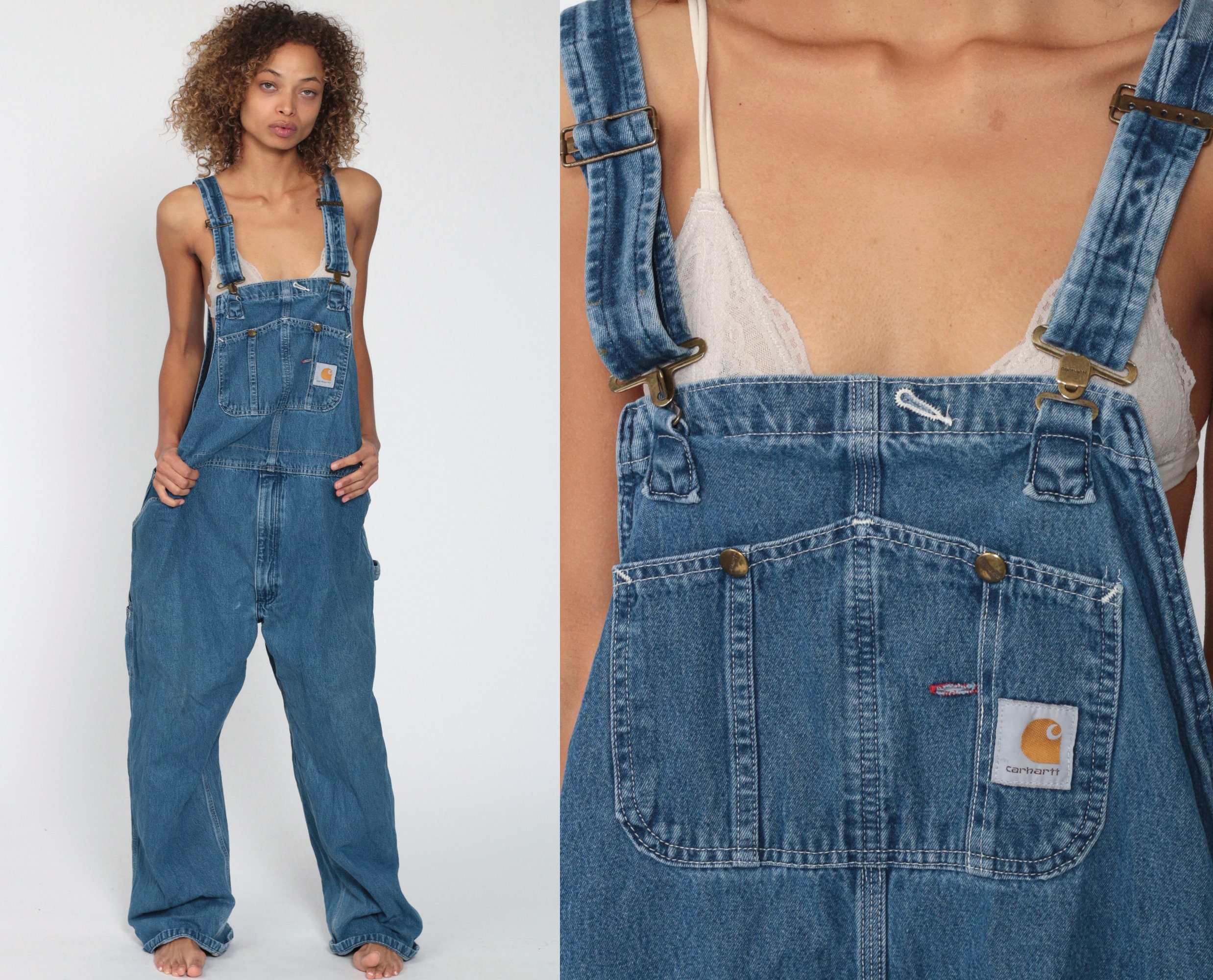 carhartt blue jean bibs