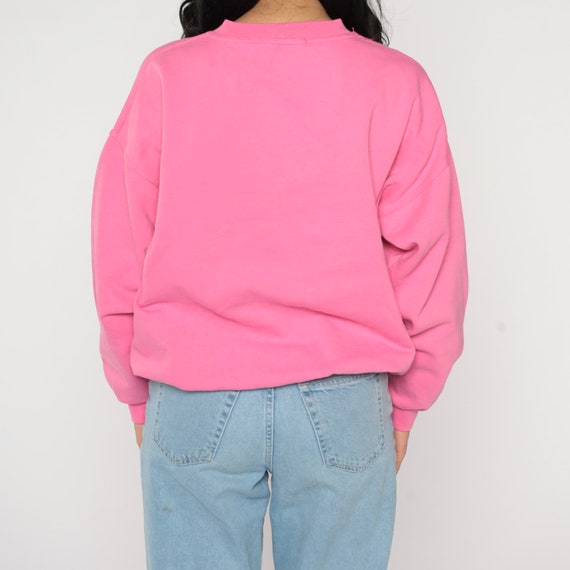 Flower Pot Sweatshirt 90s Hot Pink Floral Sweatsh… - image 6
