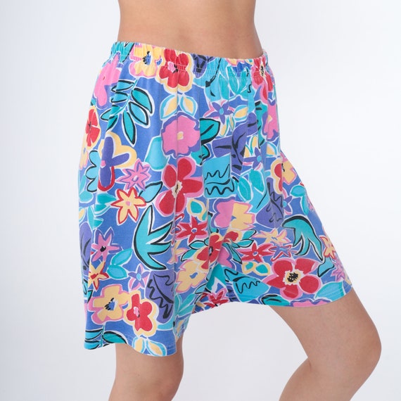 Tropical Floral Shorts 90s Wide Leg Shorts High W… - image 5