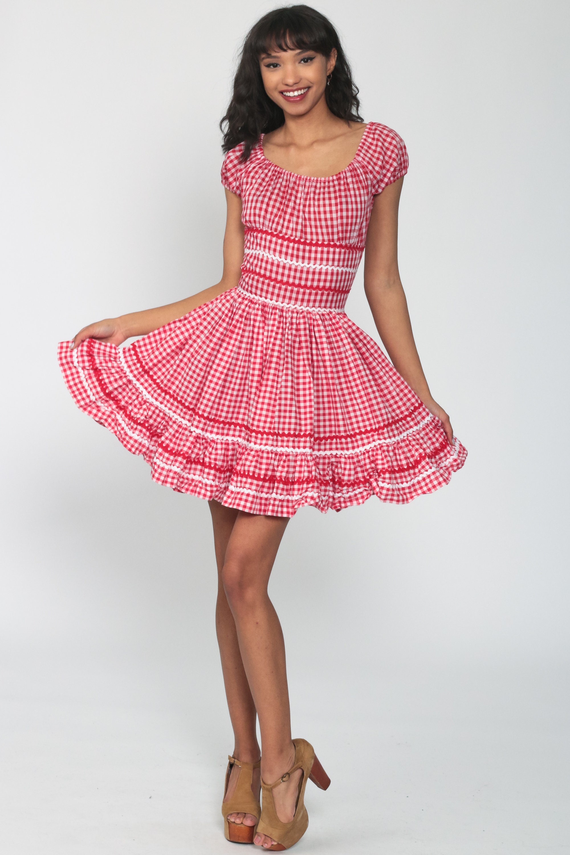 checkered vintage dress