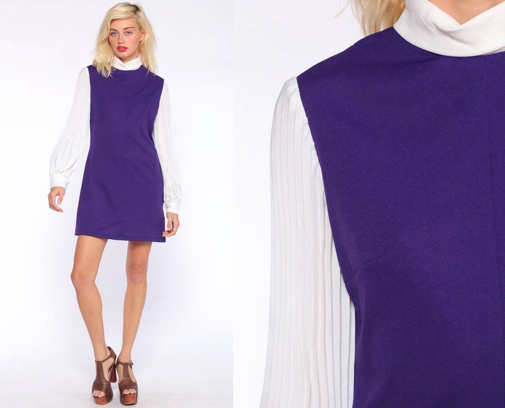 purple mod dress