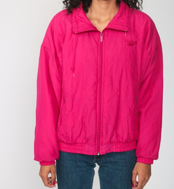 Reebok Jacket 90s Hot Pink Windbreaker Jacket Streetw… Gem
