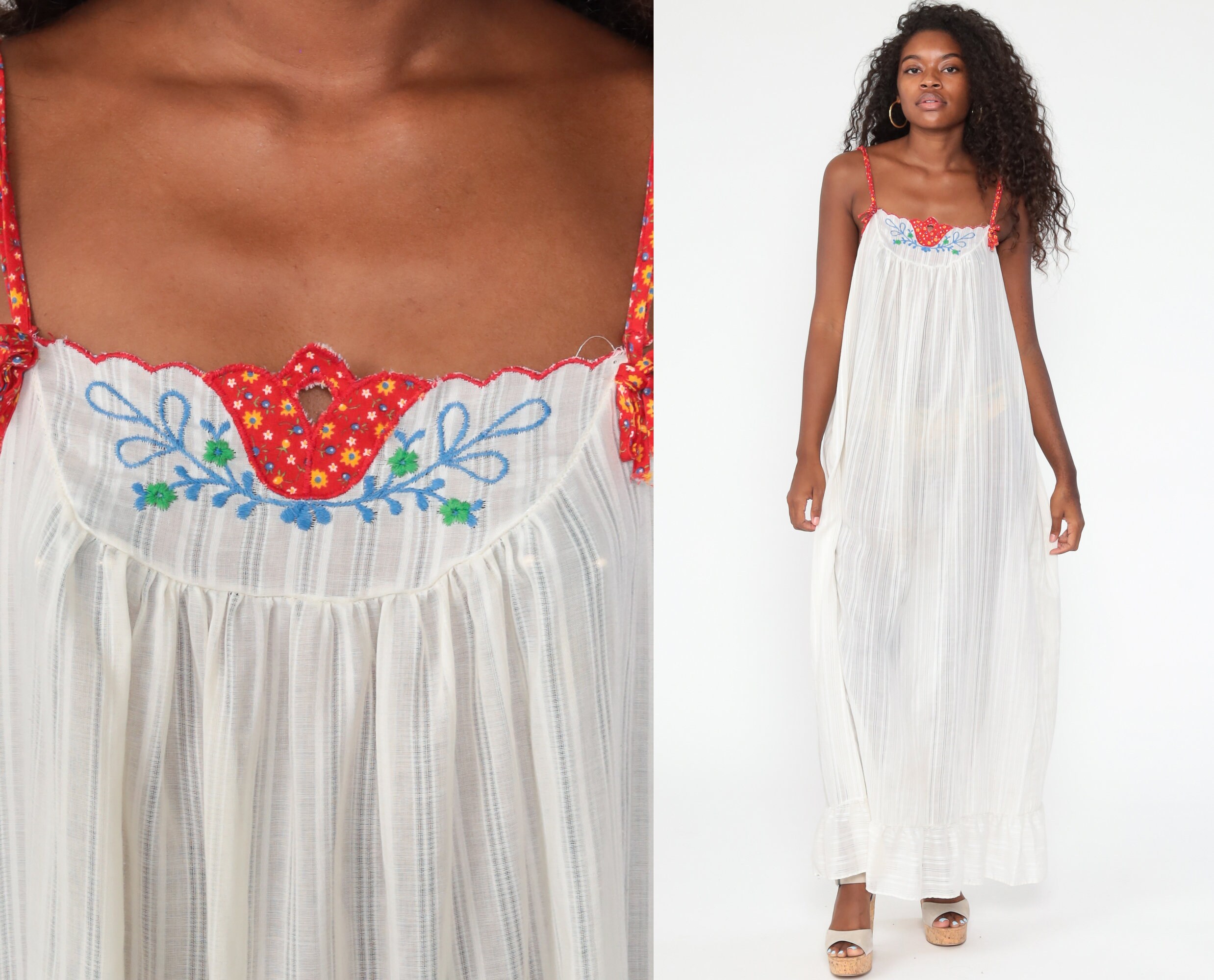 white gauze sundress