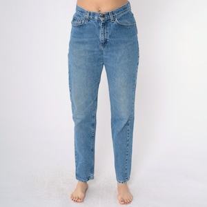 Vintage Lee Mom Jeans 28 90s High Waist Tapered Straight Leg 1990s High Waisted Denim Pants Blue Hipster Retro Denim Size Small