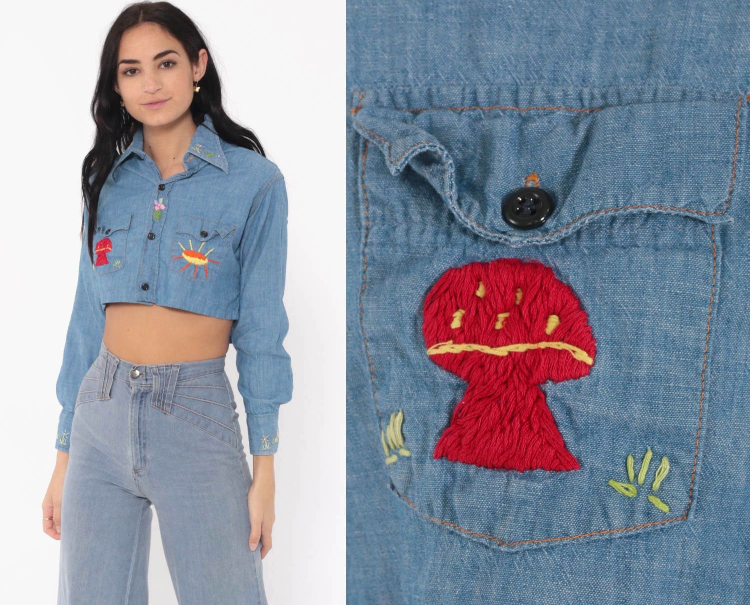 hippie denim shirt