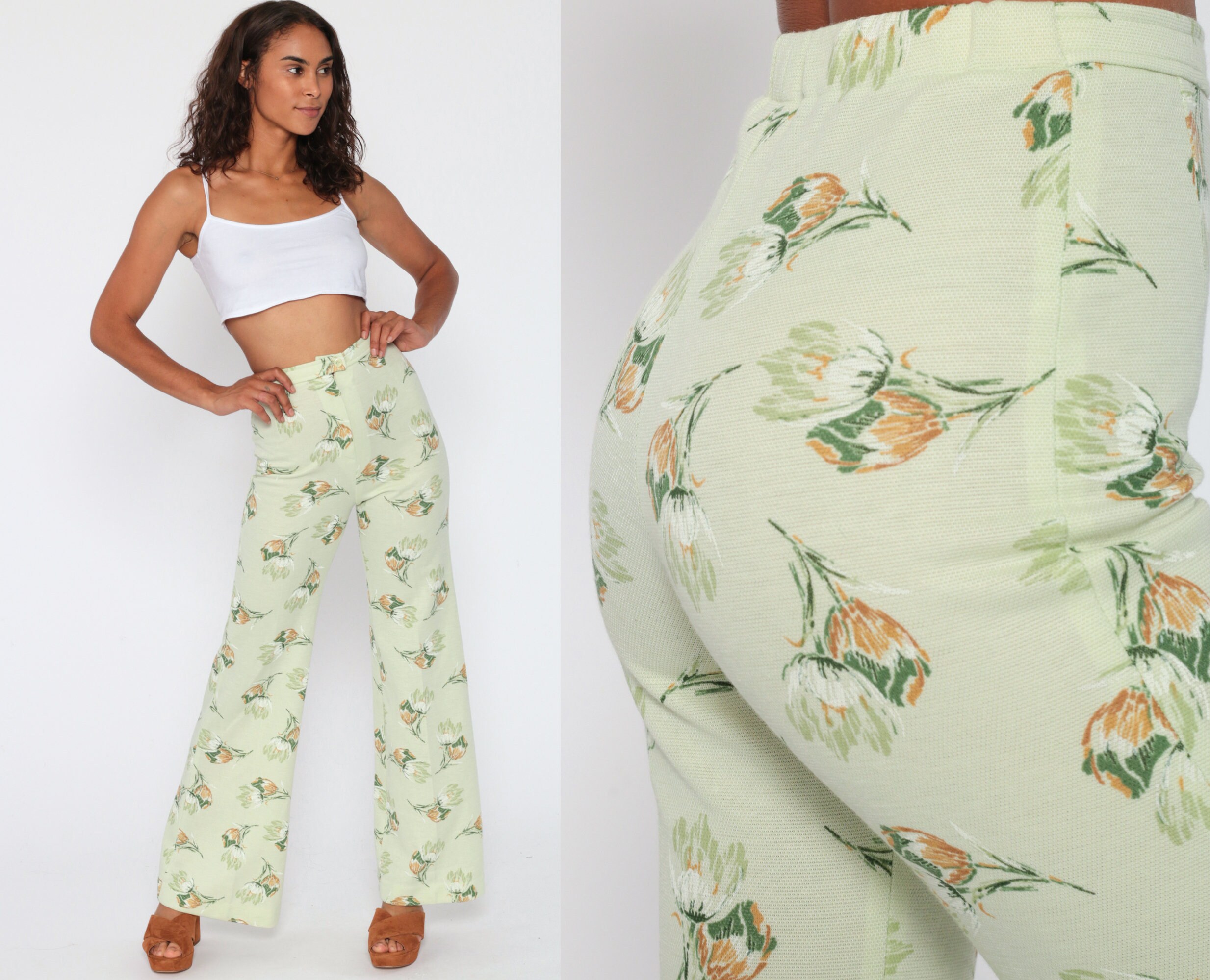 high waisted bell bottom pants