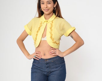 ジャケット・アウター HAND KNIT FLOWER BOLERO Ameri VINTAGE il_340x270.5641948749_smev.jpg