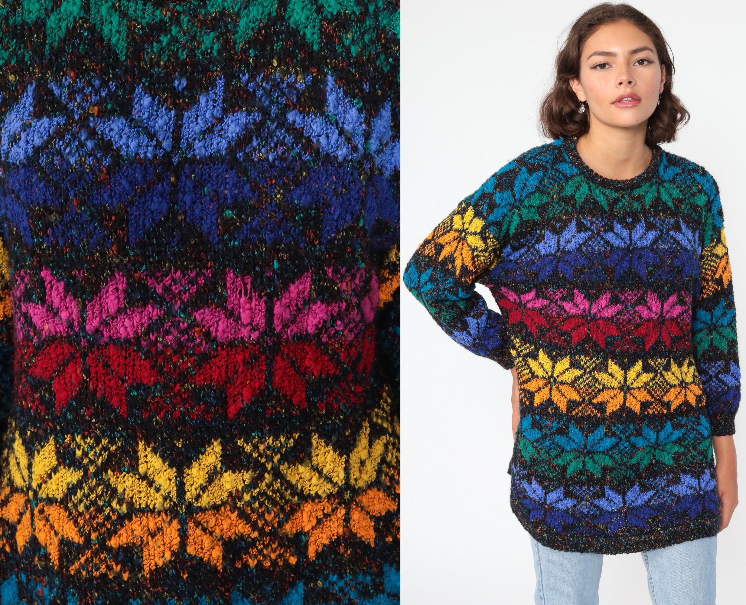 Fair Isle Sweater Rainbow Sweater 
