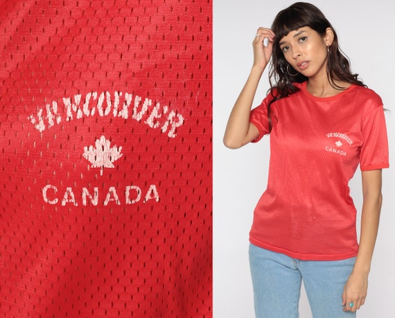 Vancouver Canada Shirt Sheer Mesh Shirt 80s BC Je… - image 1