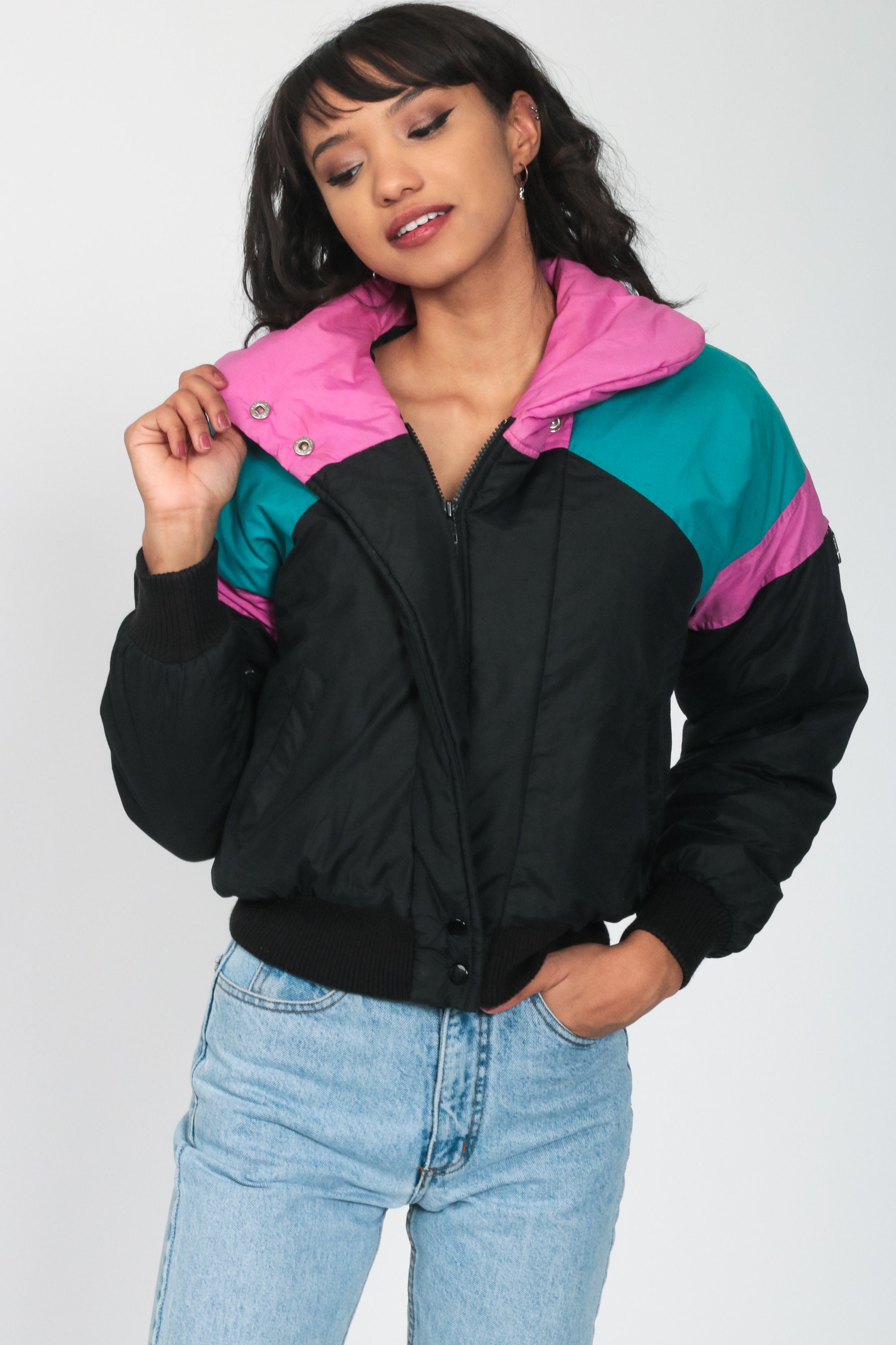 half zip windbreaker jacket