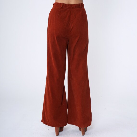 70s Bell Bottoms Brown Flared Pants Hippie Flares… - image 7