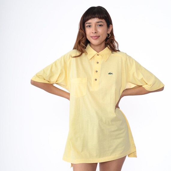 Yellow Lacoste Polo Shirt 90s Izod Collared Shirt… - image 2