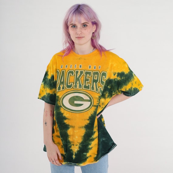 Tie Dye Green Bay Packers Shirt 90s NFL Team Appa… - image 2