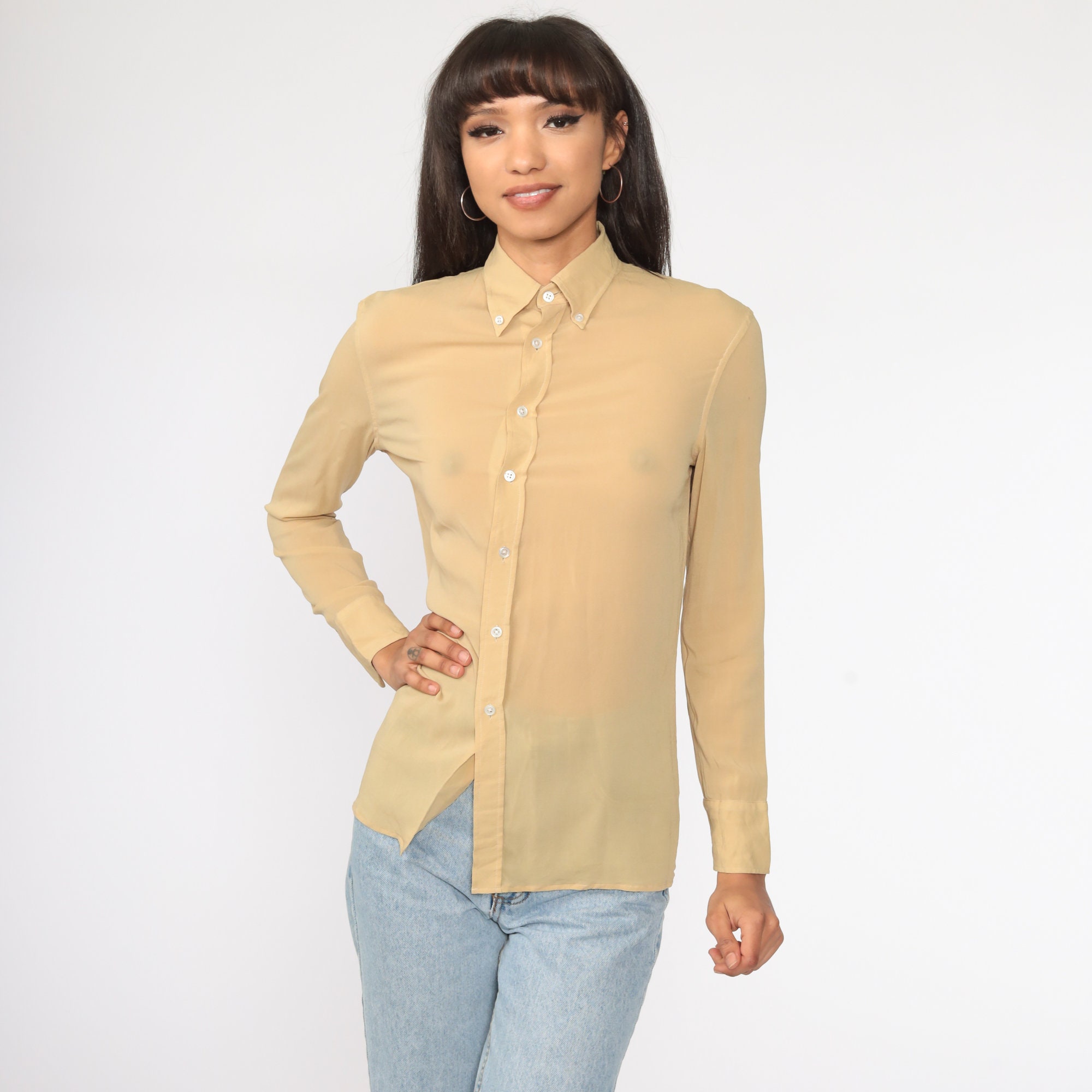 red sheer button up blouse red sheer button up blouse