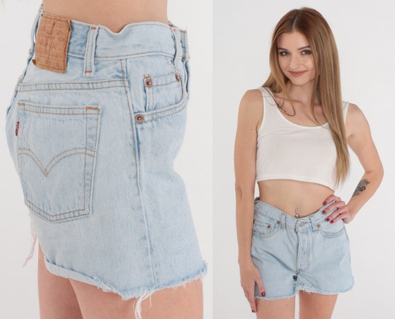 Levis 501 Shorts 90s Denim Cut Offs Levi Strauss … - image 1