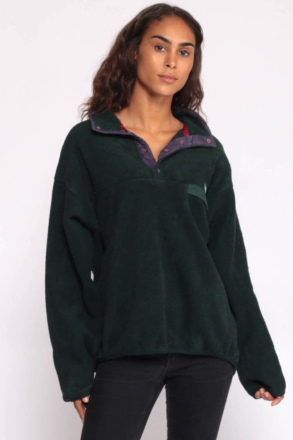 fuzzy pullover jacket