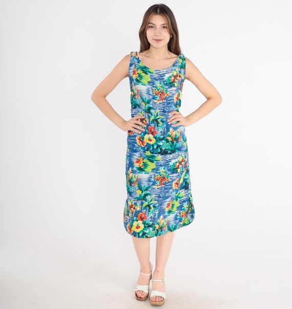 Tropical Fruit Hawaiian Print Dress