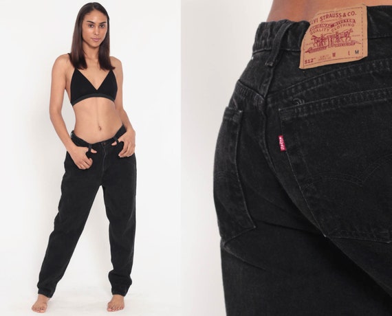 high waisted black jeans levis