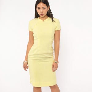 contrast-stitched linen dress butter yellow product info and reviews Kids Linen Button Down Dress- Butter Yellow, 8-10 year / Kids / Yellow main image 0
