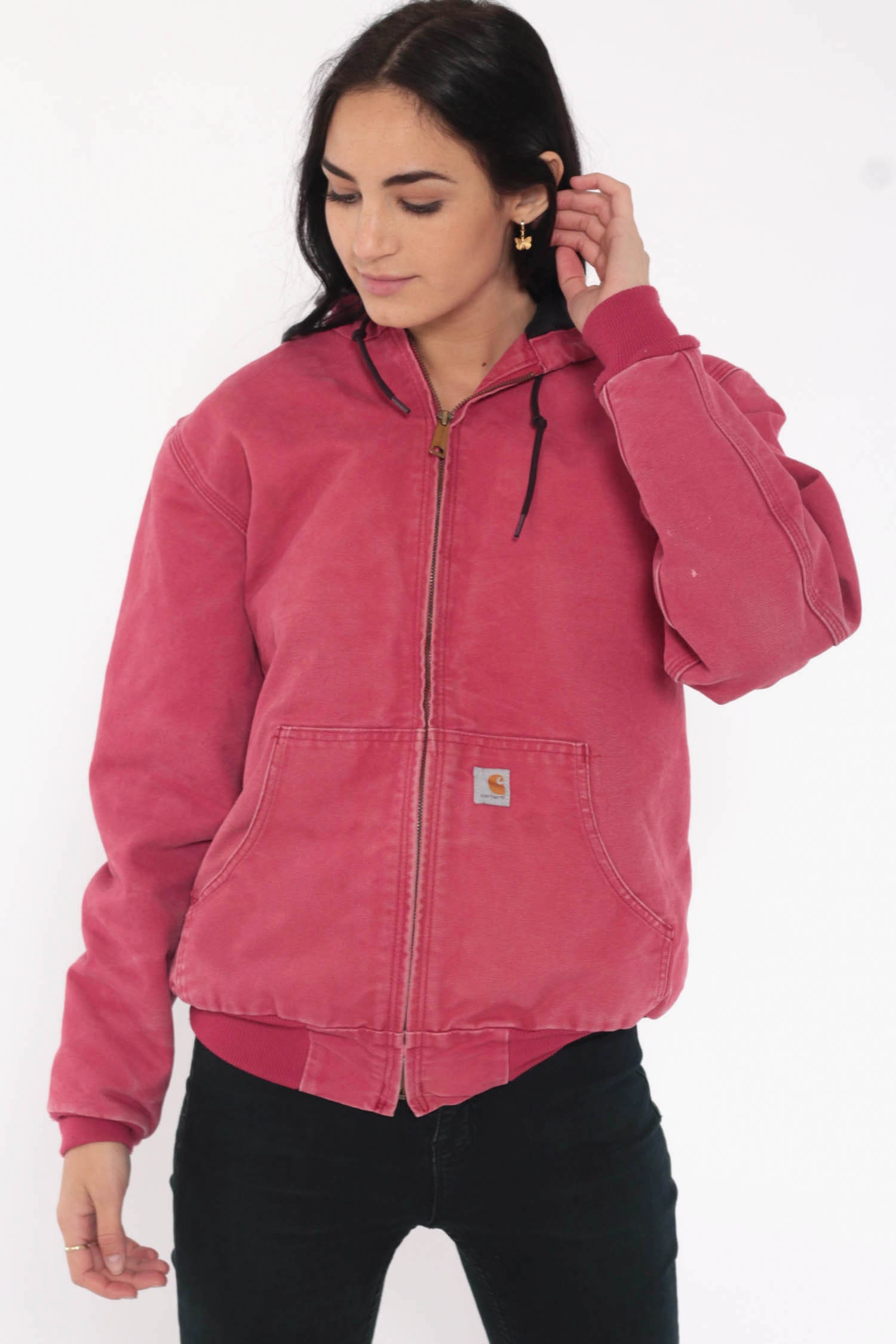 pink jacket with hood