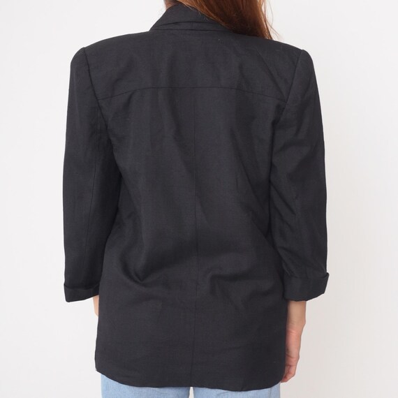 90s Black Blazer Two Button Front Professional Wo… - image 6