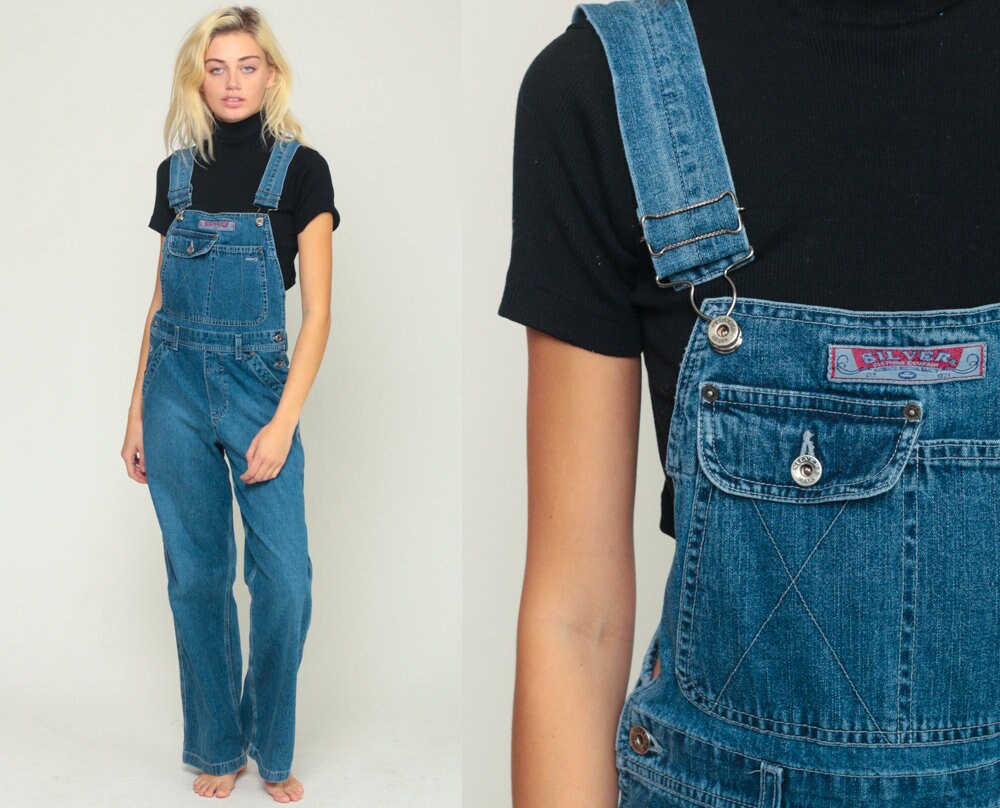 Jean Overalls 90s Denim Grunge Pants 