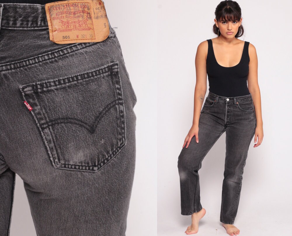 levi's grey high waisted jeans