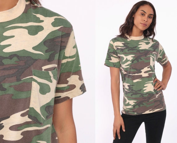 Camo T Shirt Army Tshirt Camouflage 