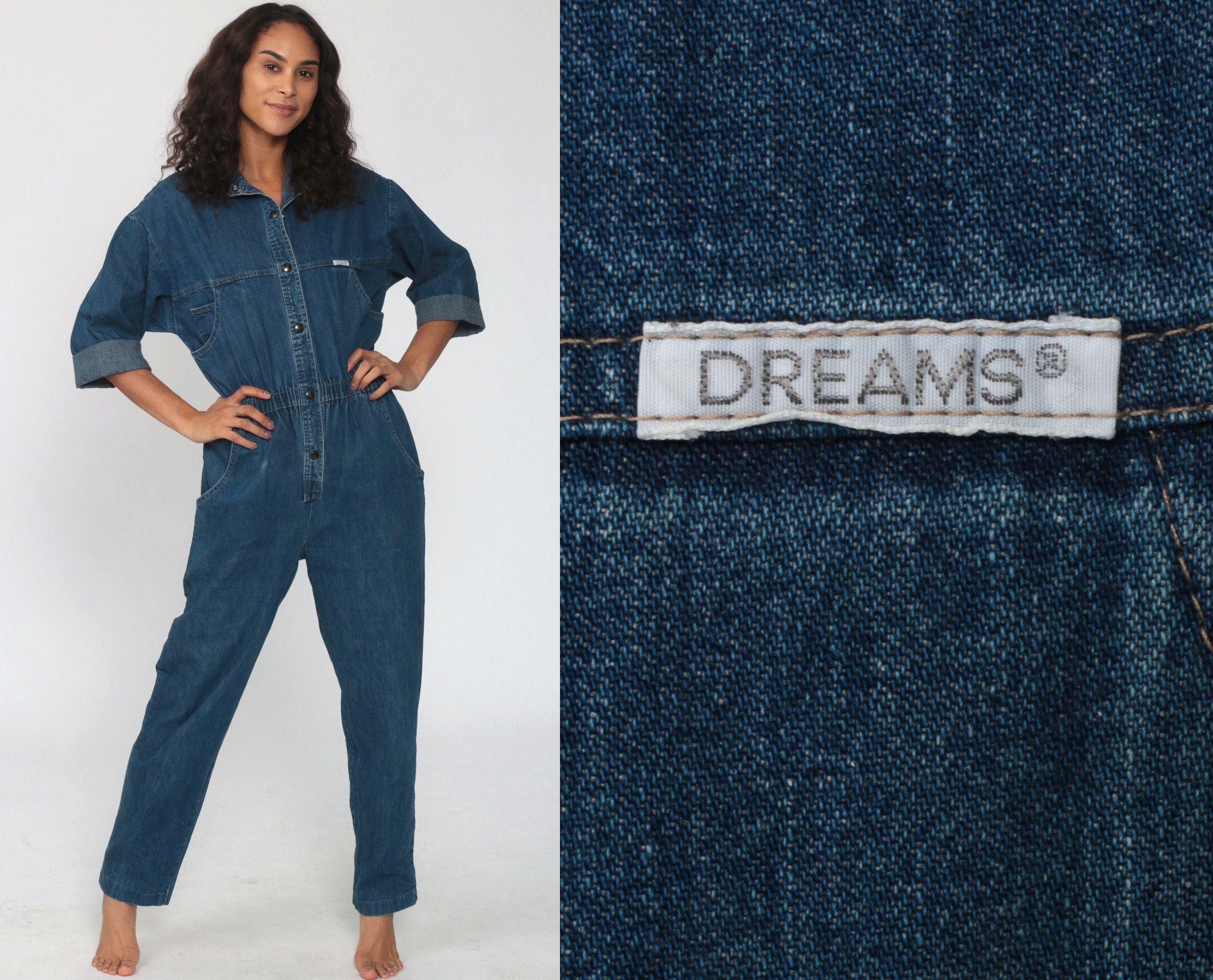vintage denim boiler suit