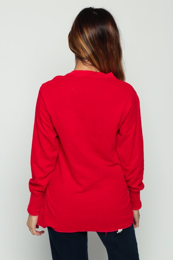 womens red thermal shirt