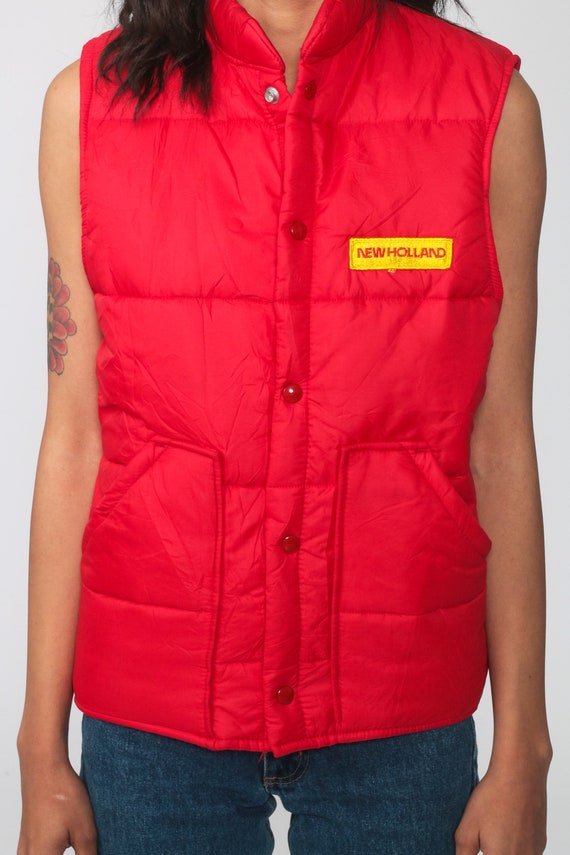 Red Winter Vest -- New Holland Sleeveless Jacket … - image 6