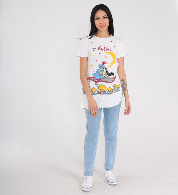 Vintage Aladdin Shirt 90s Disney Movie T-Shirt Pr… - image 3