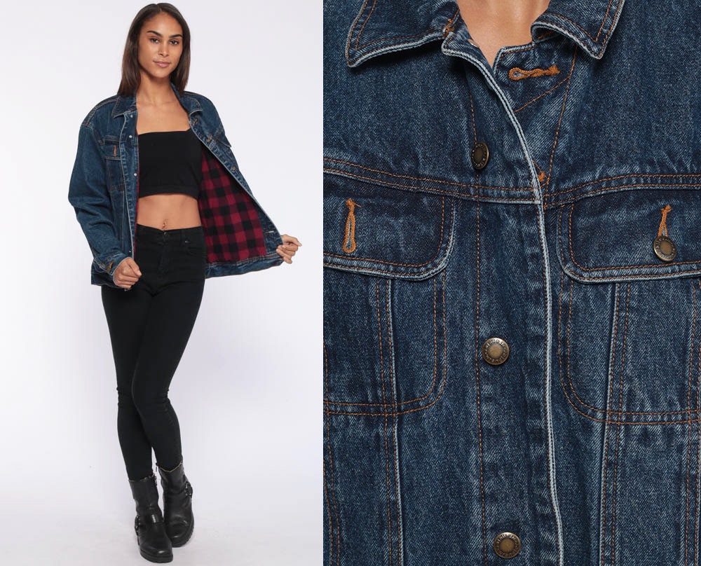 denim jacket plaid lining
